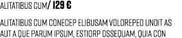 Alitatibus cum/ 129 € Alitatibus cum conecep elibusam voloreped undit as aut a que parum ipsum, estiorp ossequam, qui...